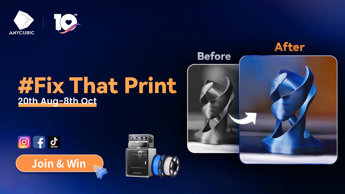 ¡Fix My Print Challenge: Gana Anycubic Kobra S1 Combo!