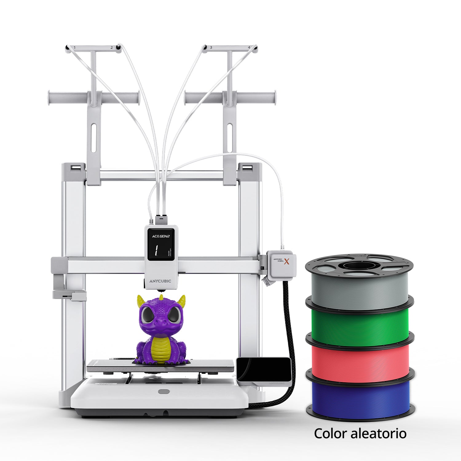 Impresora 3D Anycubic Kobra X con 4 colores integrados: primera capa perfecta, impresión silenciosa, estable y fácil de usar para principiantes