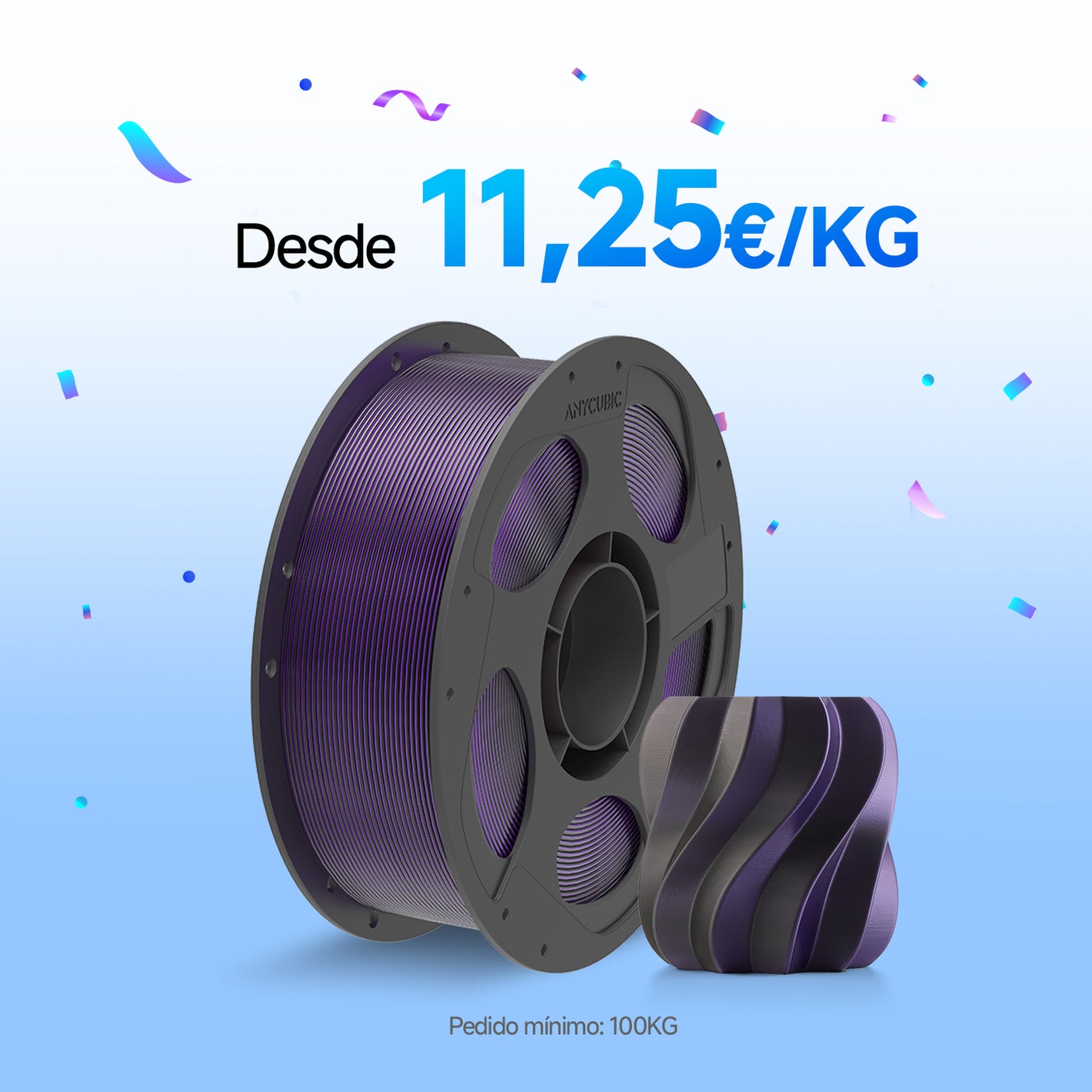 PLA de seda Dual / Tricolor 10-100KG